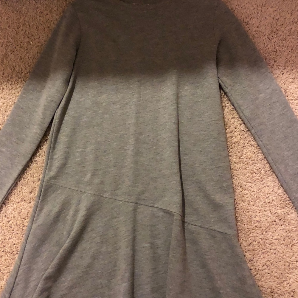 Gray mini dress.
